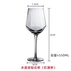 Wholesale Nordic Vintage Hammered Glass Wine Goblet